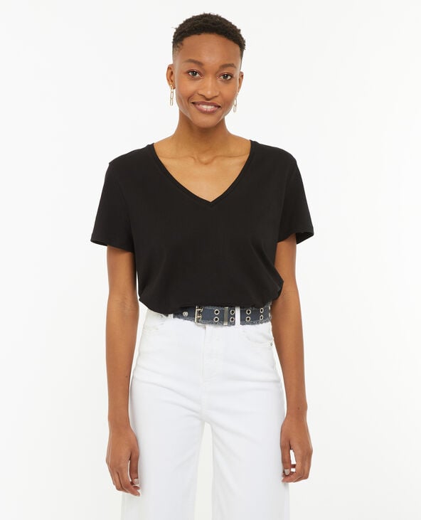 Pimkie T-shirt Oversize Col V - Noir
