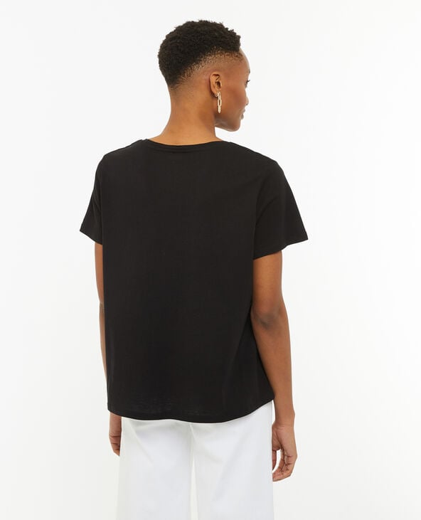Pimkie T-shirt Oversize Col V - Noir