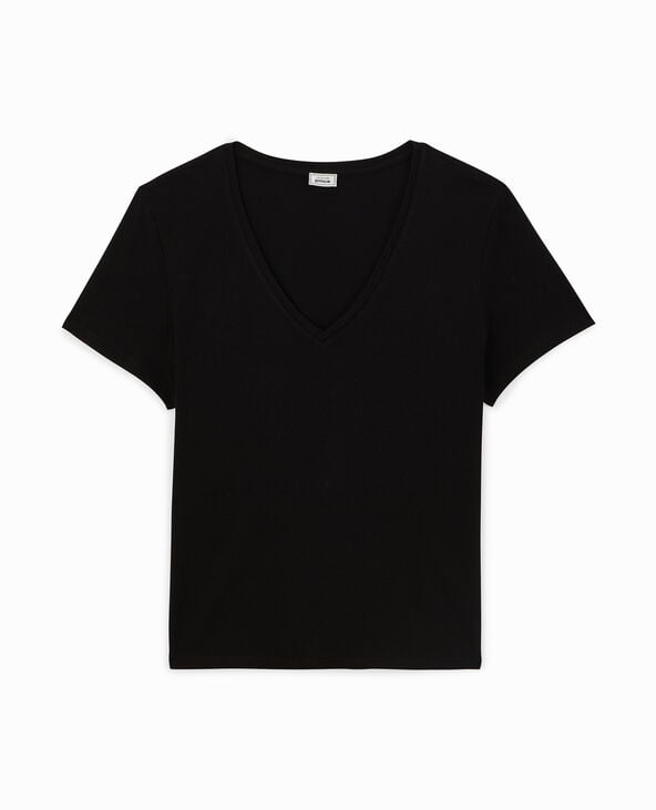 Pimkie T-shirt Oversize Col V - Noir