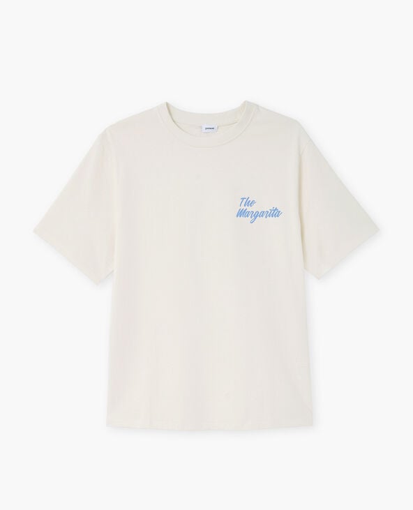Pimkie T-shirt Oversize Print MARGARITA - Blanc