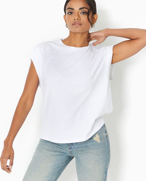 Pimkie T-shirt Oversize Sans Manches - Blanc