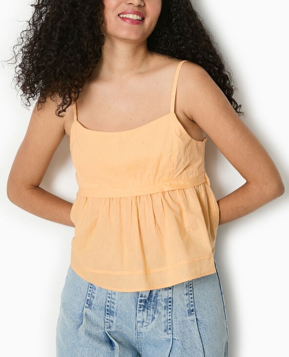 Pimkie Top à Bretelles Avec Volant - Orange