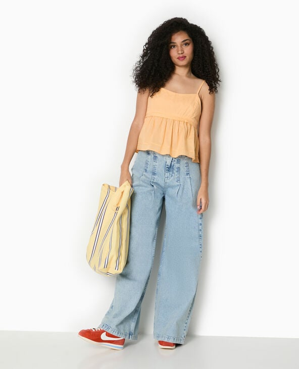 pimkie Top à bretelles avec volant - Orange