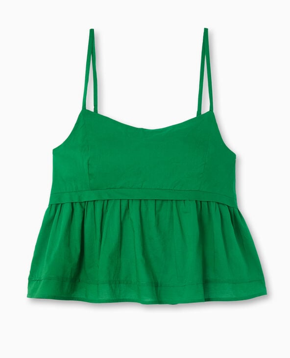 Pimkie Top à Bretelles Avec Volant - Vert