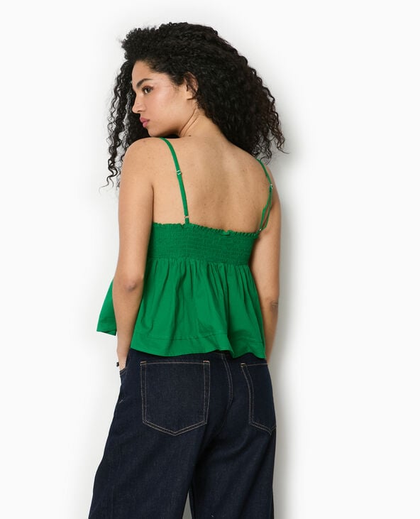 Pimkie Top à Bretelles Avec Volant - Vert