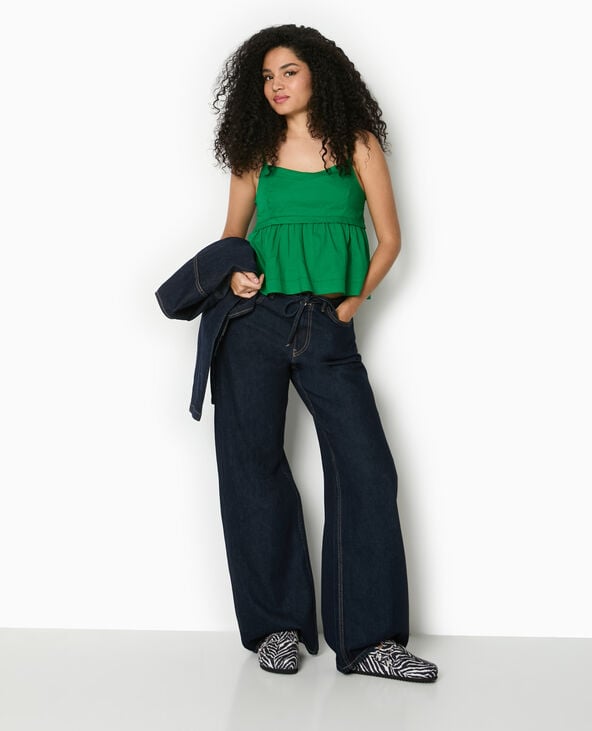 pimkie Top à bretelles avec volant - Vert