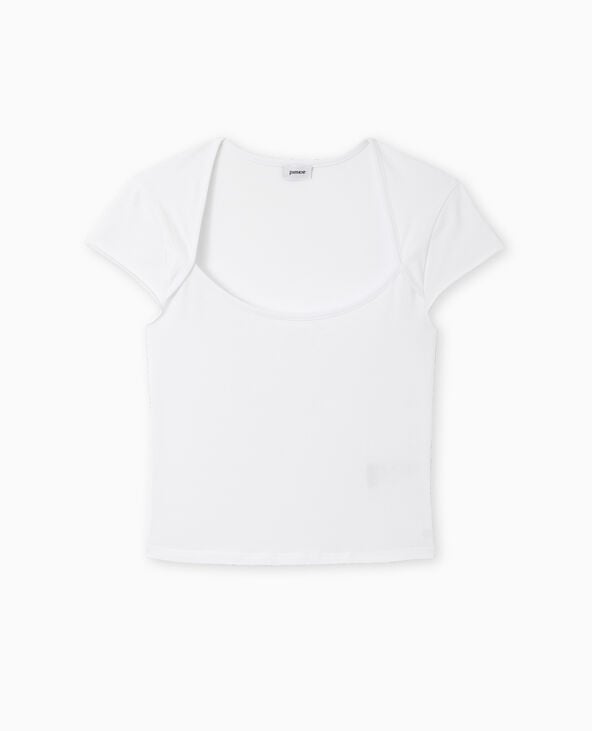 Pimkie Top Avec Encolure Dégagée - Blanc