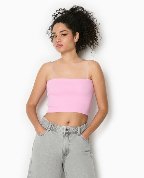Pimkie Top Bandeau Court Avec Bretelles Fines - Rose