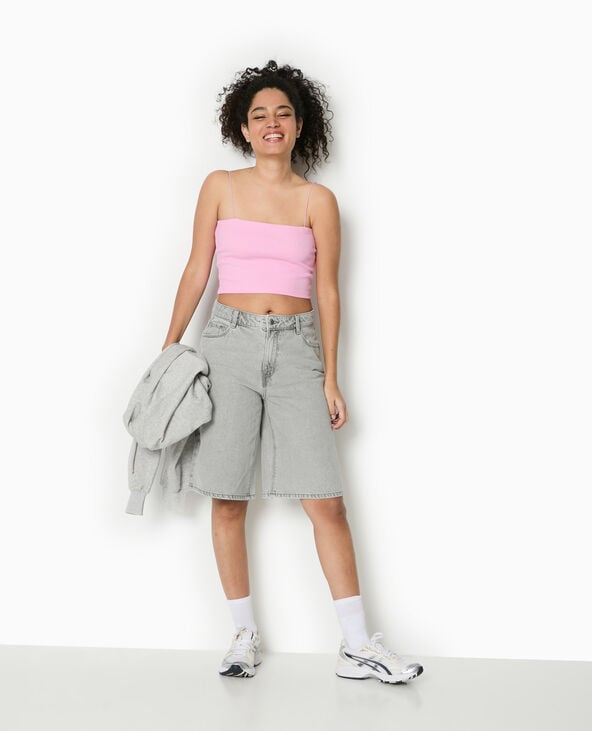 pimkie Top bandeau court avec bretelles fines - Rose
