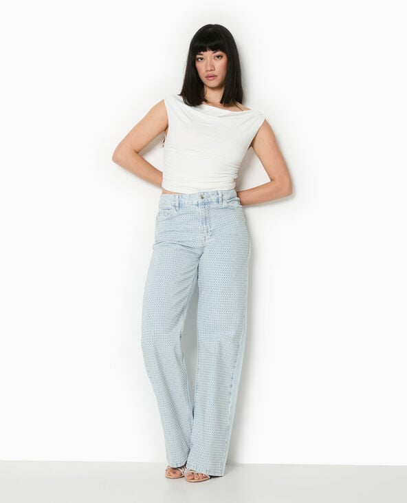 pimkie Top bénitier avec fronces côtés - Blanc