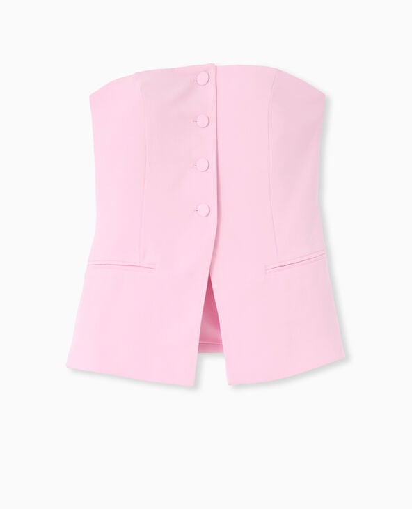 Pimkie Top Bustier Avec Boutons - Rose
