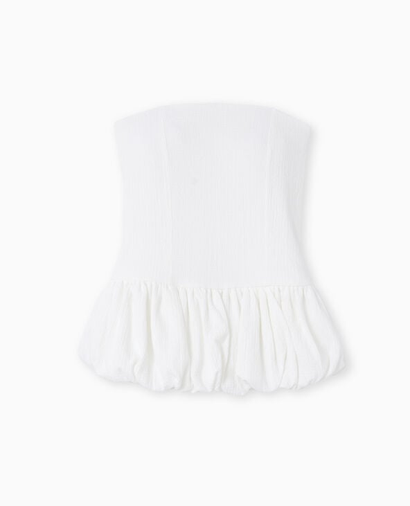 Pimkie Top Bustier Avec Empiècement Boule - Blanc