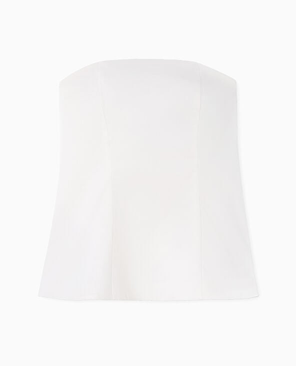 Pimkie Top Bustier Peplum - Blanc