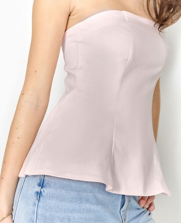 Pimkie Top Bustier Peplum - Rose Clair