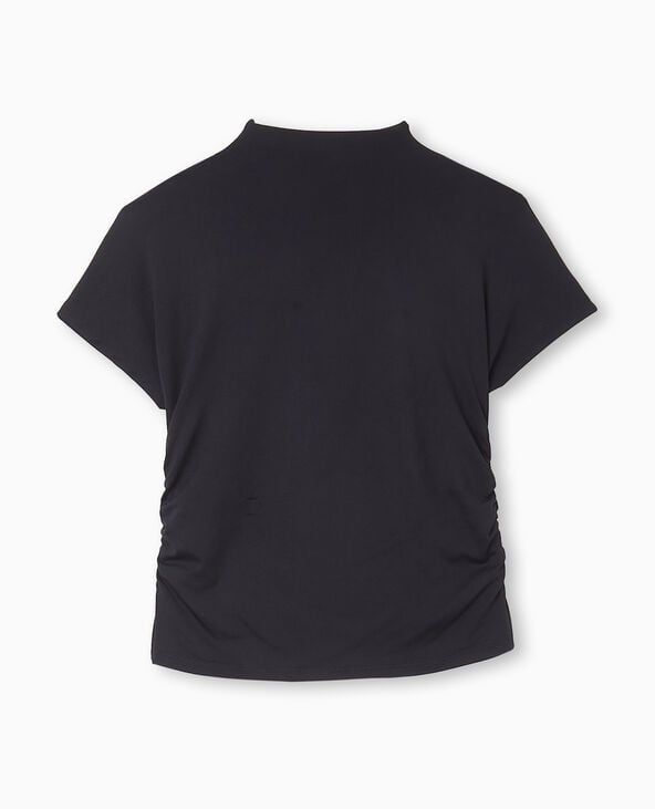 Pimkie Top Col Montant Avec Fronces Côtés - Noir