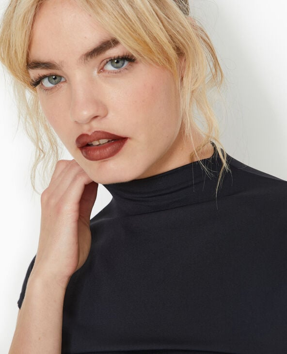 pimkie Top col montant avec fronces côtés - Noir