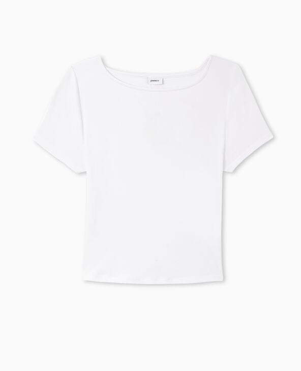 Pimkie Top Court Avec Cut Out Dos - Blanc