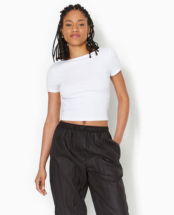 Pimkie Top Court Avec Cut Out Dos - Blanc