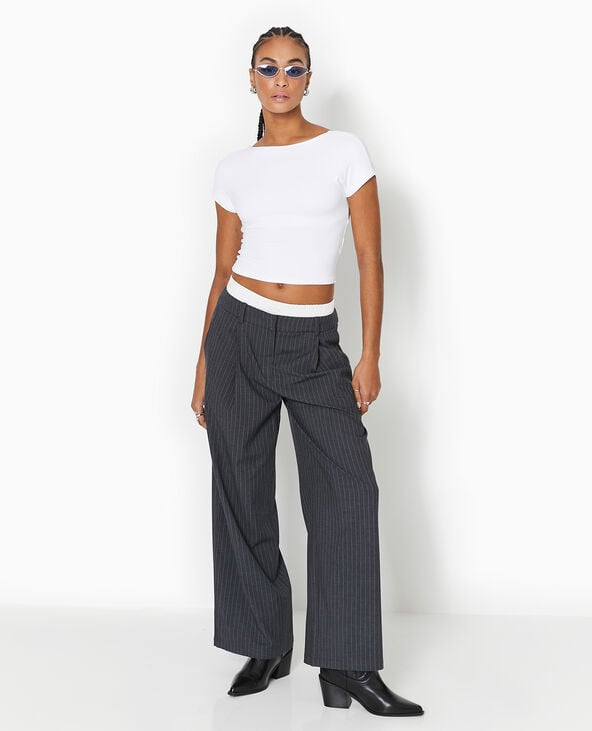 Pimkie Top Court Dos Ouvert - Blanc