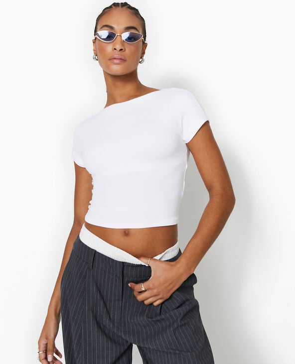pimkie Top court dos ouvert - Blanc