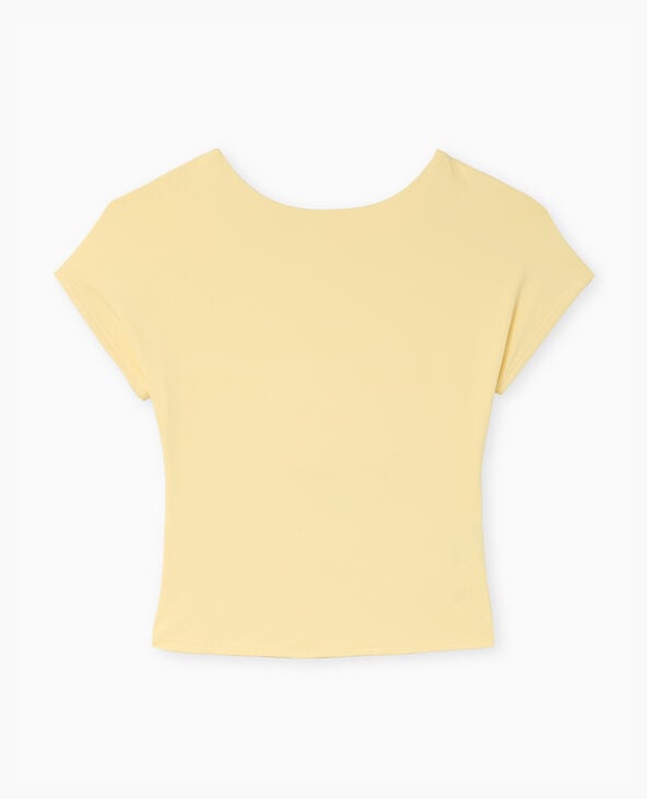 Pimkie Top Court Dos Ouvert - Jaune Pâle