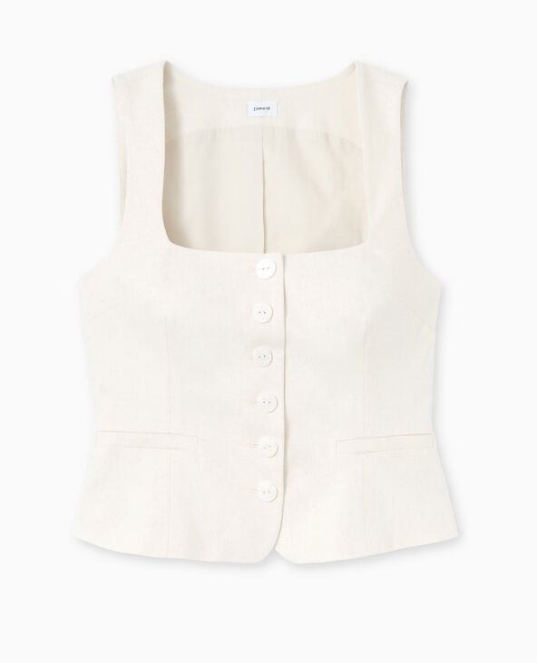 Pimkie Top Débardeur Avec Boutons - Blanc