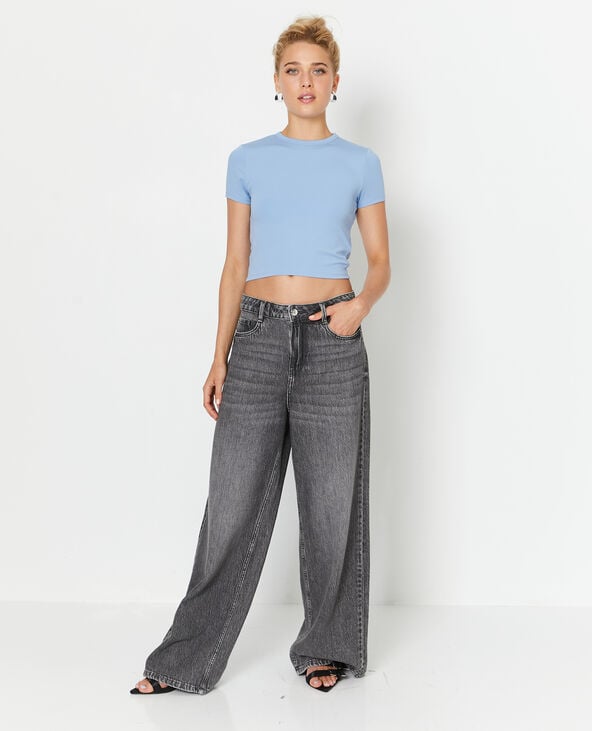 pimkie Top dos-nu avec pan twisté - Bleu