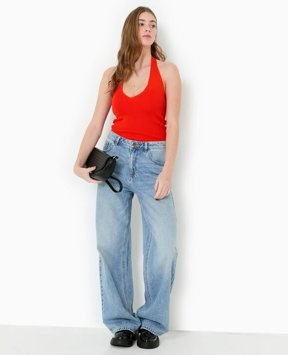 pimkie Top dos-nu en maille - Rouge