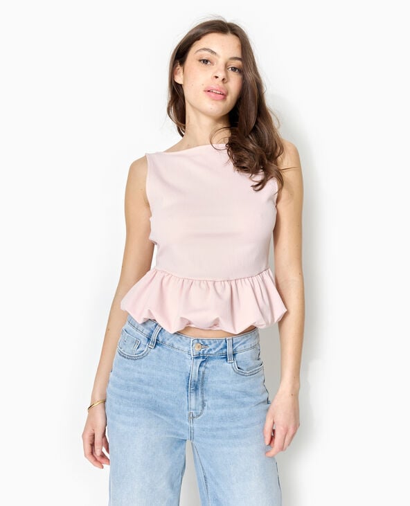 Pimkie Top Empiècement Boule Avec Dos Dégagé - Rose