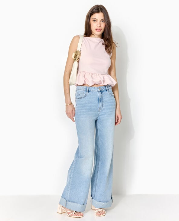 pimkie Top empiècement boule avec dos dégagé - Rose