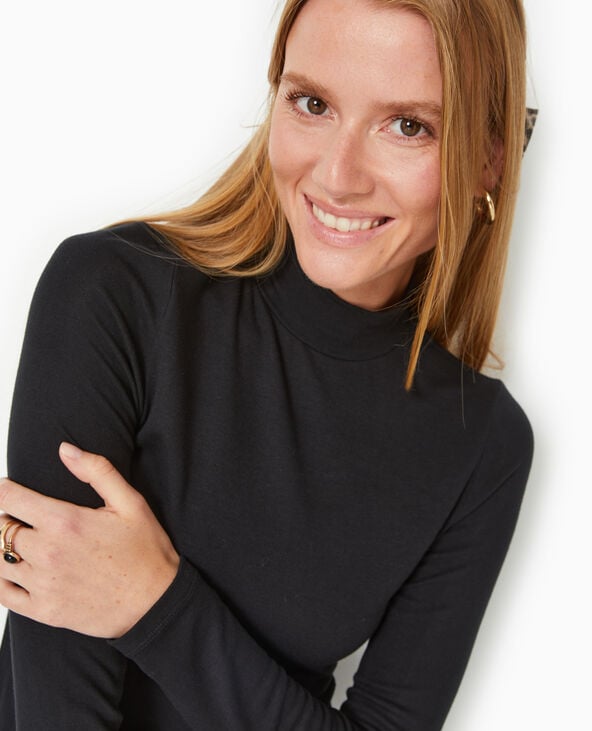 Pimkie Top Manches Longues Col Montant - Noir
