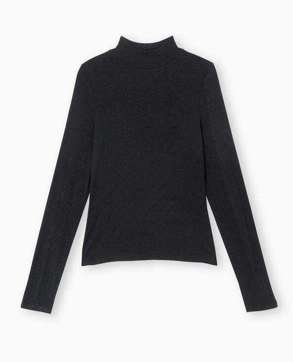 Pimkie Top Manches Longues Col Montant - Noir