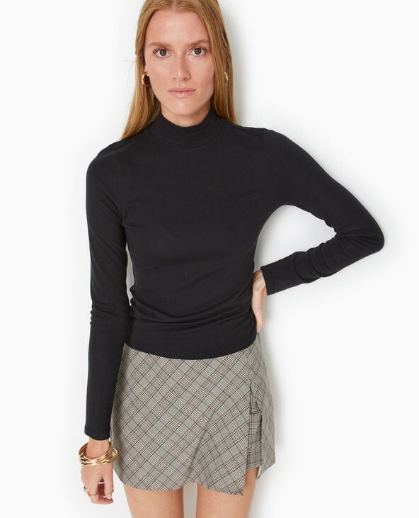 Pimkie Top Manches Longues Col Montant - Noir