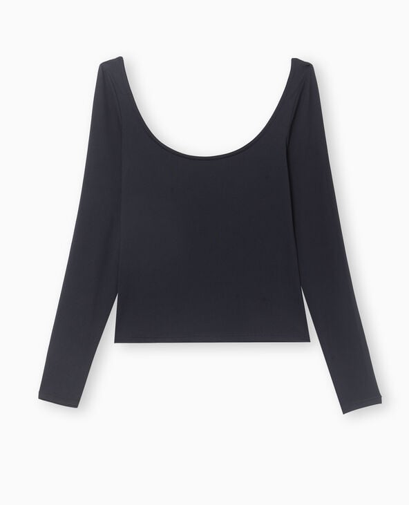 Pimkie Top Manches Longues Encolure Danseuse - Noir