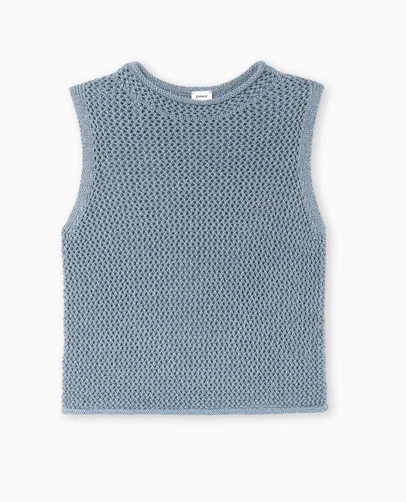 Pimkie Top Sans Manches Avec Fils Lurex - Bleu