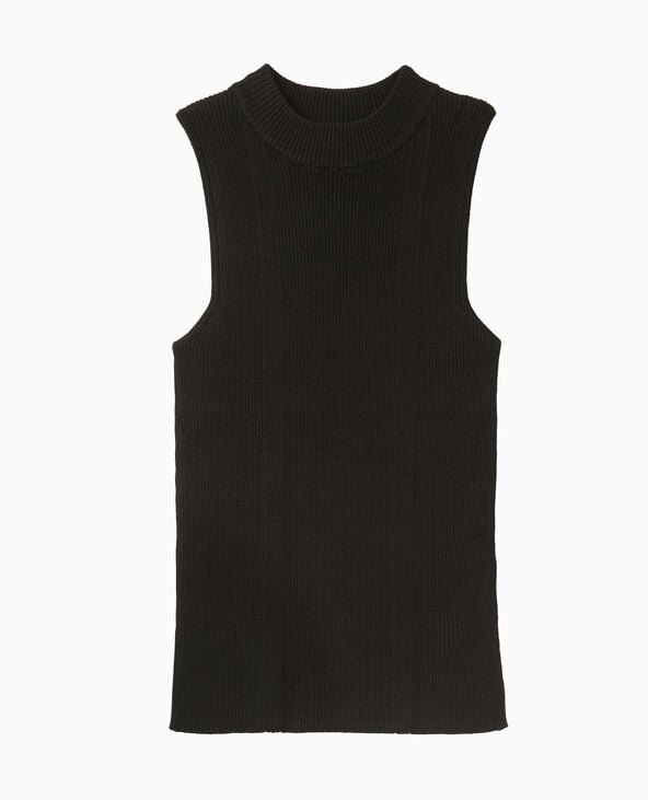 Pimkie Top Sans Manches En Maille Côtelée - Noir