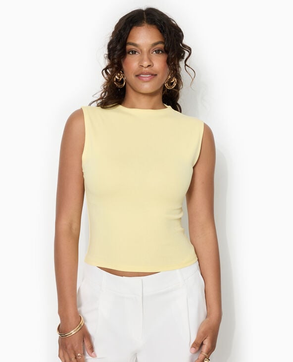 Pimkie Top Sans Manches - Jaune Pâle