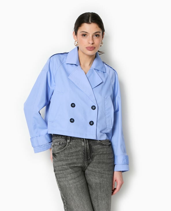 Pimkie Trench Court En Toile - Bleu