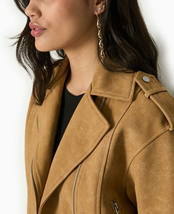 Pimkie Veste Biker En Suédine - Beige