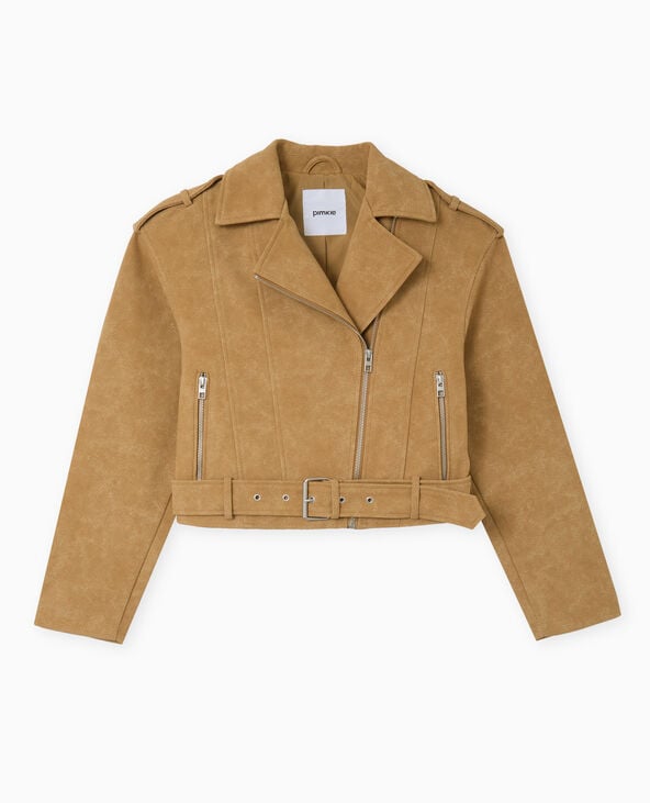 Pimkie Veste Biker En Suédine - Beige