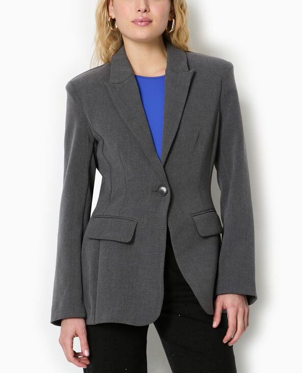 Pimkie Veste Blazer Cintrée - Gris