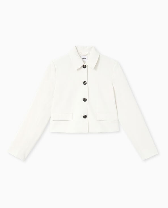Pimkie Veste City Droite Et Courte - Blanc