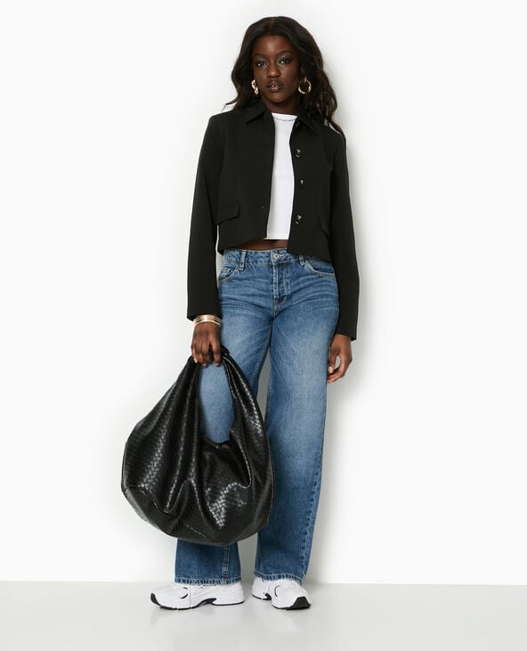 pimkie Veste city droite et courte - Noir