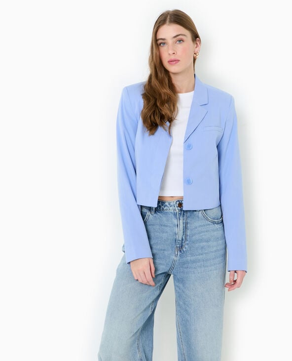 Pimkie Veste Courte Avec Boutons Sous Patte - Bleu