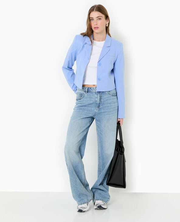 pimkie Veste courte avec boutons sous patte - Bleu