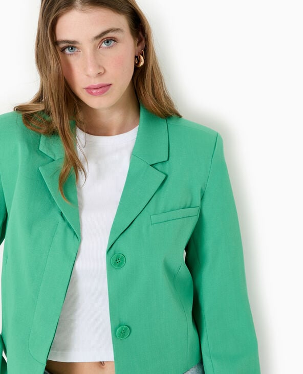 Pimkie Veste Courte Avec Boutons Sous Patte - Vert