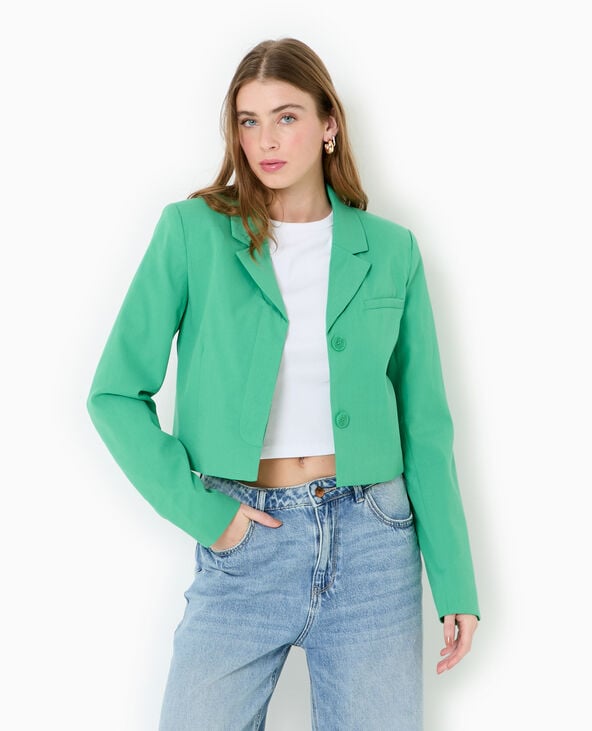 Pimkie Veste Courte Avec Boutons Sous Patte - Vert