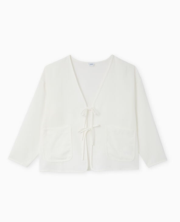 Pimkie Veste Légère Et Droite Avec Nouettes - Blanc