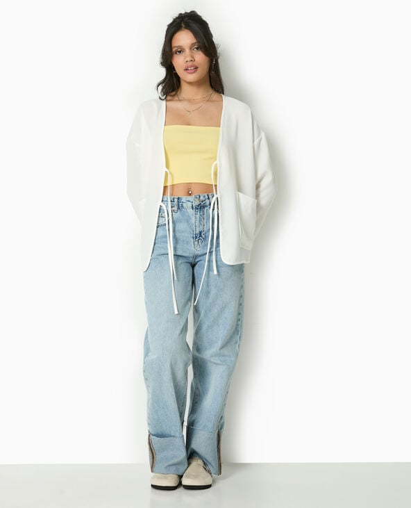 pimkie Veste légère et droite avec nouettes - Blanc