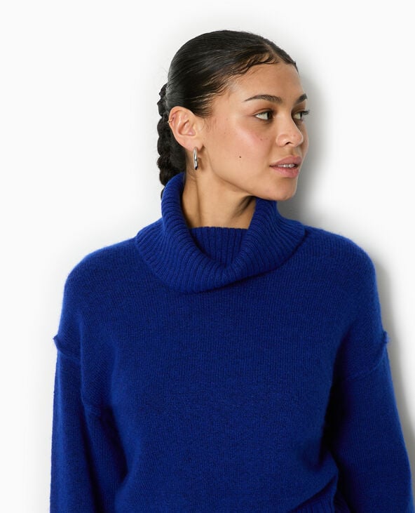 Pimkie Pull Col Boule Avec Manches Larges - Bleu électrique